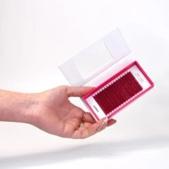 Colour Lashes - Burgundy -LashBase Limited Shop BurgundyLashes Hand LashBase2