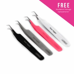 Hybrid Tweezers 6 Hybrid Tweezers -LashBase Limited Shop lashbase limited accessories premium swan angled tweezers 32822418014364